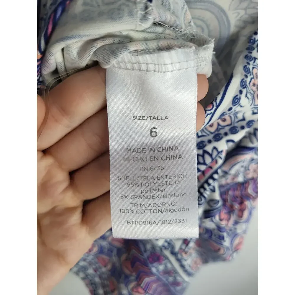 NWT P.S. From Aéropostale Boho Floral Paisley Ruffle Off-Shoulder Romper Shorts